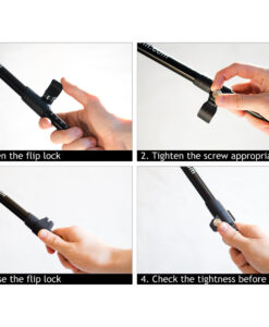 Instructions on how to safely adjust your Nordic walking sticks