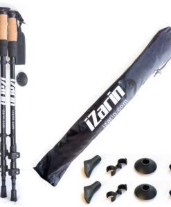 Nordic walking sticks and travel bag