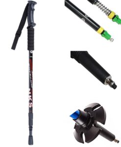 Anti Shock walking pole, tips, mud basket