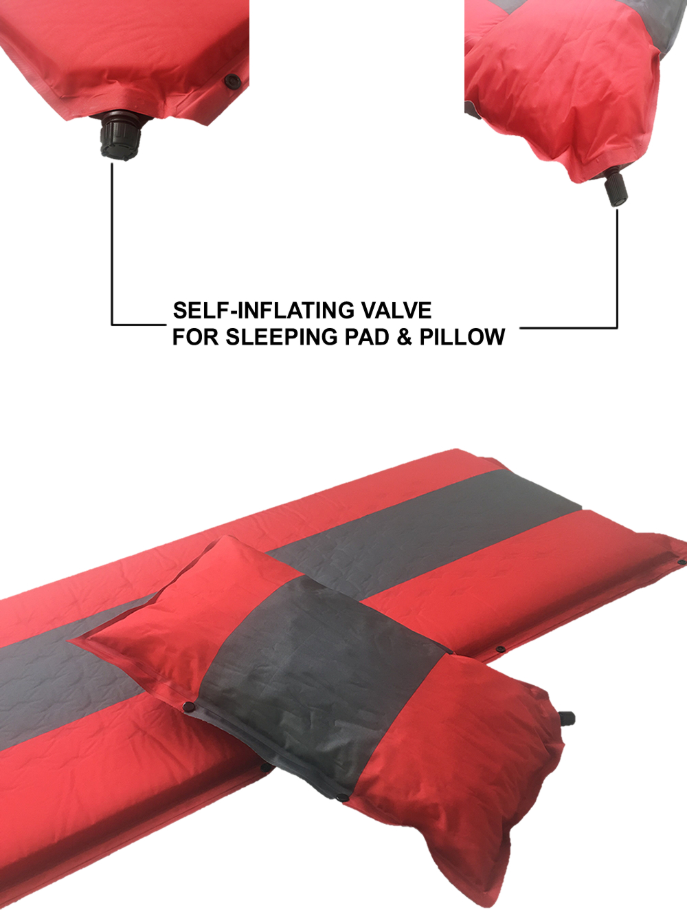 Self Inflating Camping Mat and Pillow Valve