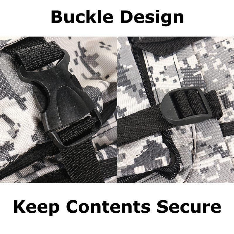 Camo backpack buckle design