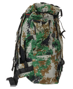 Camo backpack light green side view