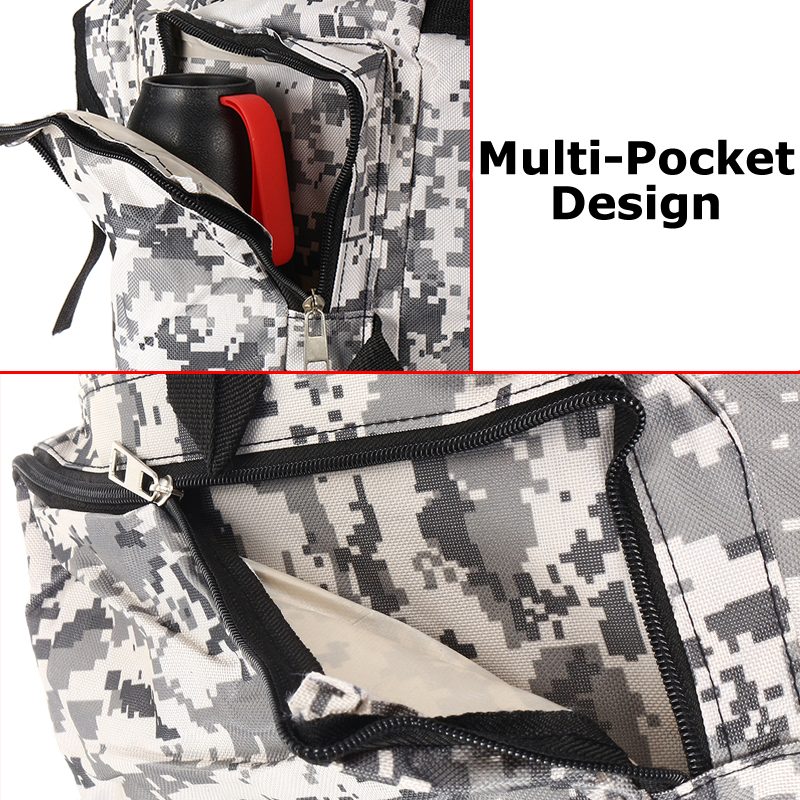 Camo backpack multi pocket design