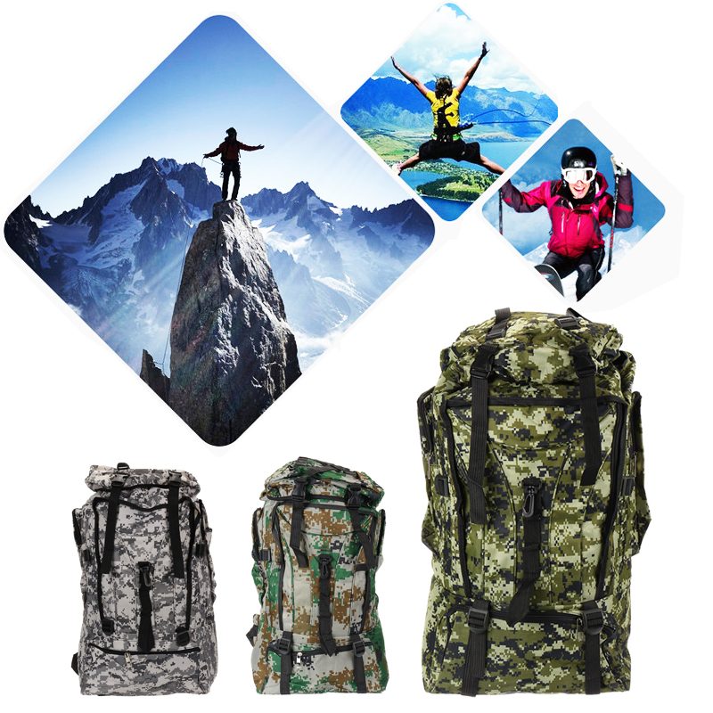 Camo backpack suitable for hiking
